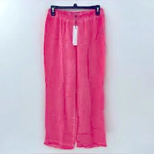 525 pink cotton flowy ankle pants $128 size medium